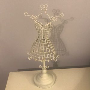 White Dress Jewelry Holder